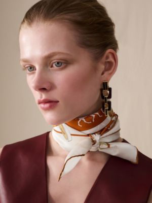 Paris Qui Roule scarf 70, View: Worn, worn, view 2 of 3