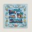 Champ de Courses a Chantilly scarf 70, bleu ciel/brique/bronze