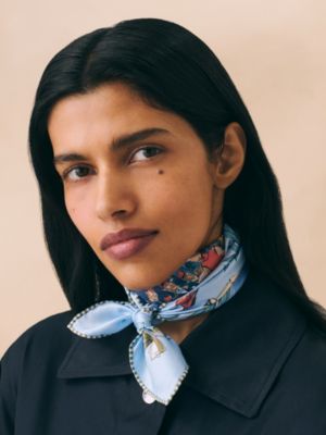 Champ de Courses a Chantilly scarf 70, View: Worn, worn, view 2 of 3
