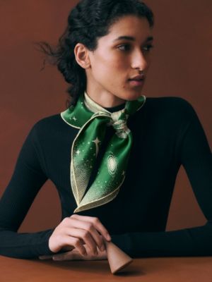 Clair de Lune scarf 70, View: Worn, worn, view 2 of 3