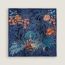 Carré 70 Le Jardin des Peintres, bleu nuit/corail/blanc