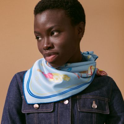 2508-73｜エルメス カレ 90 スカーフ シルク ブラック タグあり 2508  