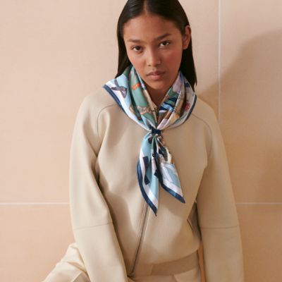 中古】超美品 HERMES エルメス 大判 スカーフ ストール SILK シルク  