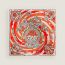 Candy Libris scarf 70, orange/blanc/gris argent