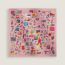 Carre Libre scarf 70, rose bonbon/vert/multicolore