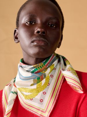 Tout en Tresse scarf 70, View: Worn, worn, view 2 of 3