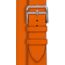Heure H Medium model 30&nbsp;mm Double Tour Watch Strap, orange
