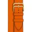 Heure H Medium model 30&nbsp;mm Single Tour Watch Strap, orange