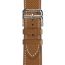 Heure H Medium model 30&nbsp;mm Single Tour Watch Strap, gold chestnut