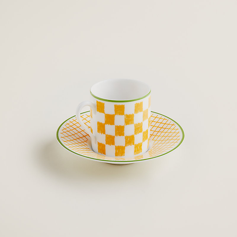 A Walk in the Garden coffee cup and saucer | Hermès USA A Walk in the Garden coffee cup and saucer | Hermès USA