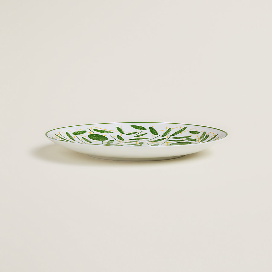 A Walk in the Garden dessert plate | Hermès USA
