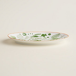 A Walk in the Garden oval platter, small model | Hermès USA