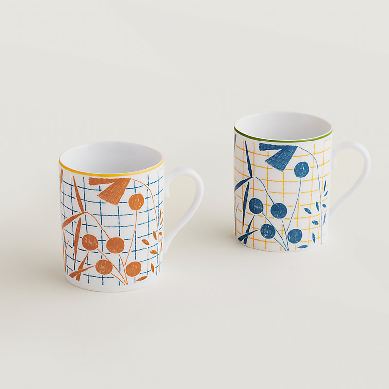 A Walk in the Garden set of 2 mugs | Hermès USA