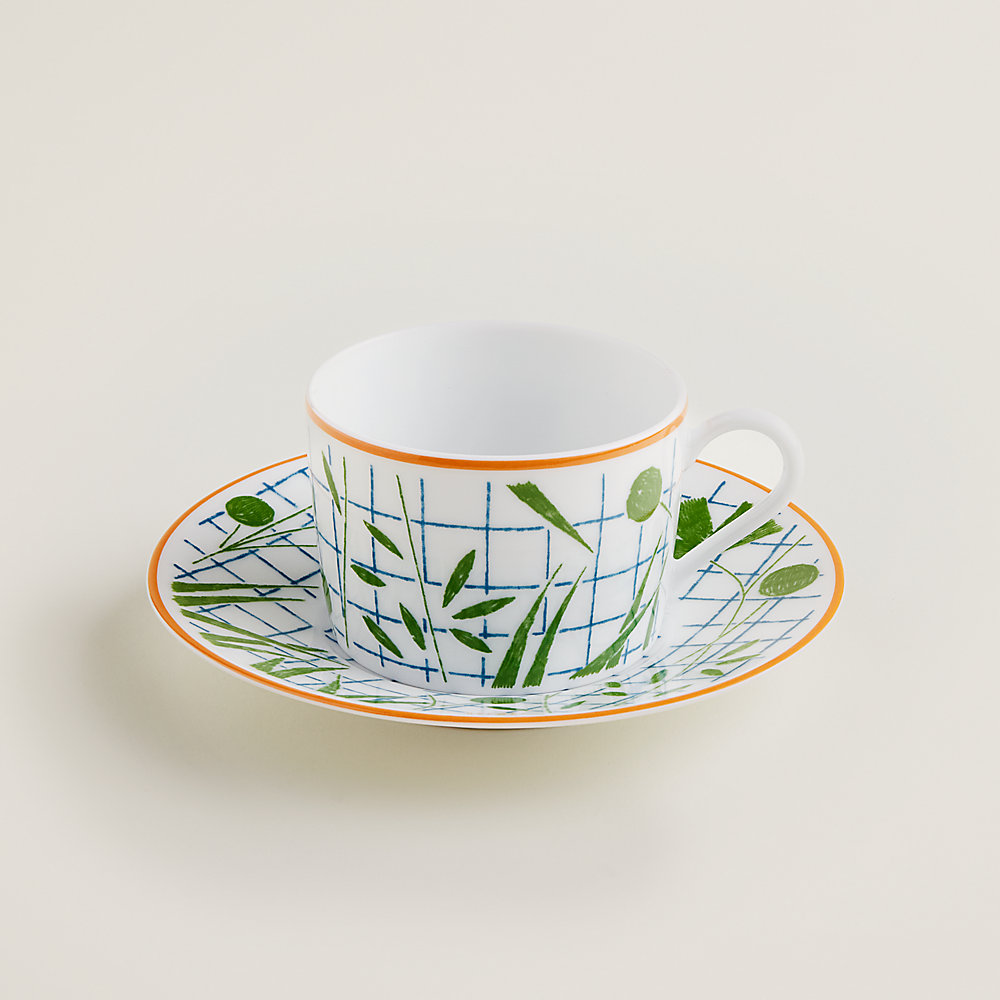 A Walk in the Garden tea cup and saucer | Hermès USA