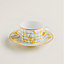 A Walk in the Garden tea cup and saucer, View: Worn, worn, view 1 of 3