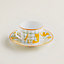 A Walk in the Garden tea cup and saucer, View: Worn, worn, view 3 of 3