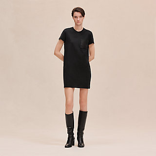 洗練美を纏う HERMES Abito svasato tasca ricamata ワンピース Abito dritto con tasca ricamata | Hermès Italia