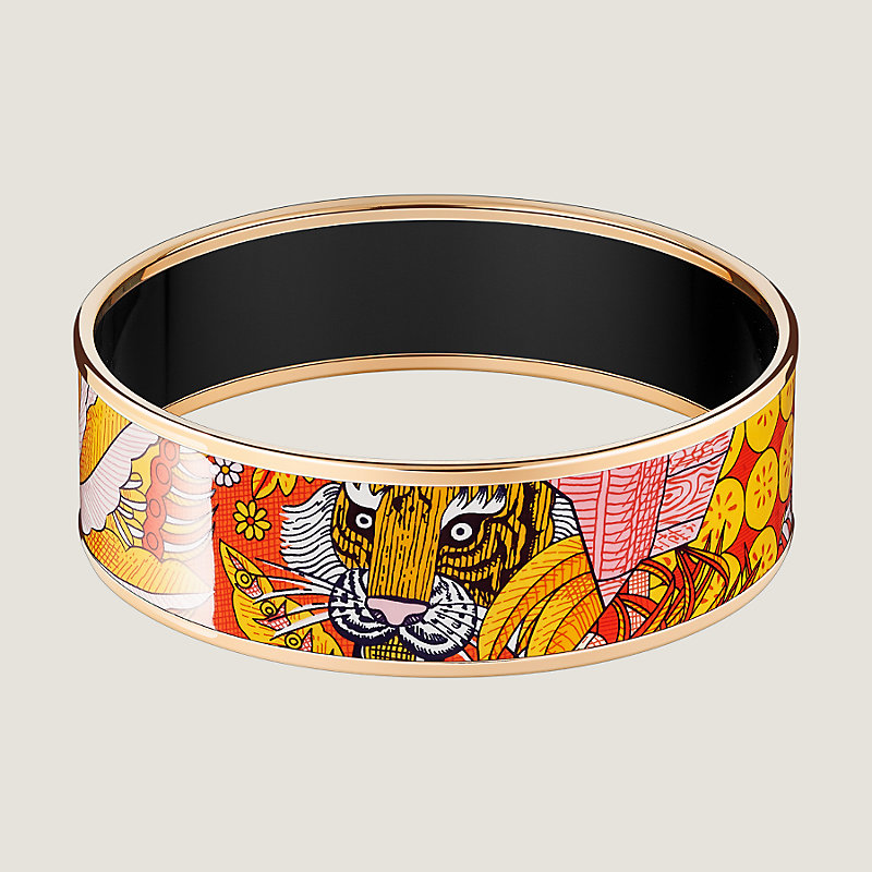 K10 HERMES Agata GP/Leather Bangle Black/Gold | eBay
