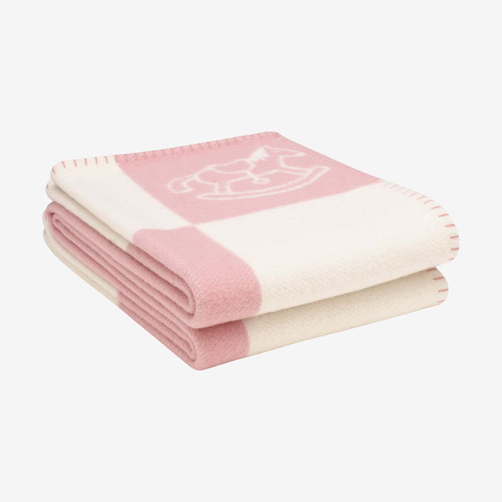 hermes pink baby blanket