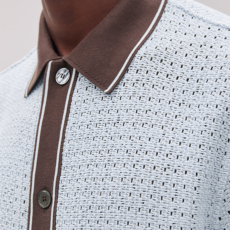シャツ HERMES Ajoures colores short-sleeve shirt ajoures-colores-short-sleeve-