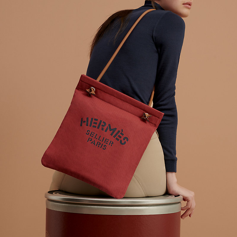 hermes canvas pouch