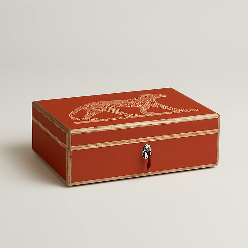 Amalthee Panthera Deco watch box, large model | Hermès USA 