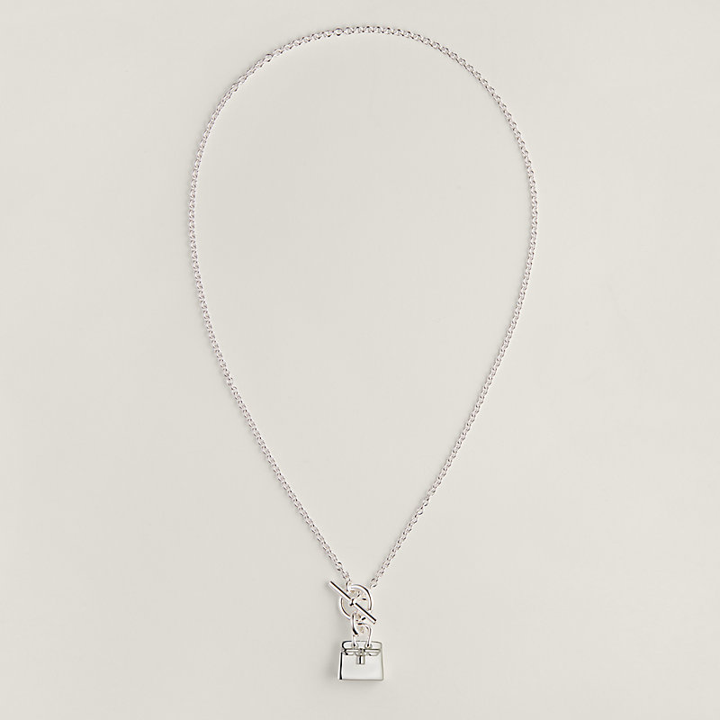Hermes SV925 Horseshoe Women's Necklace Silver 925