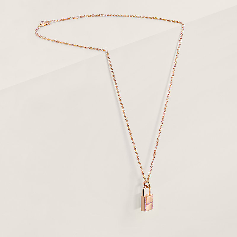 hermes pink necklace