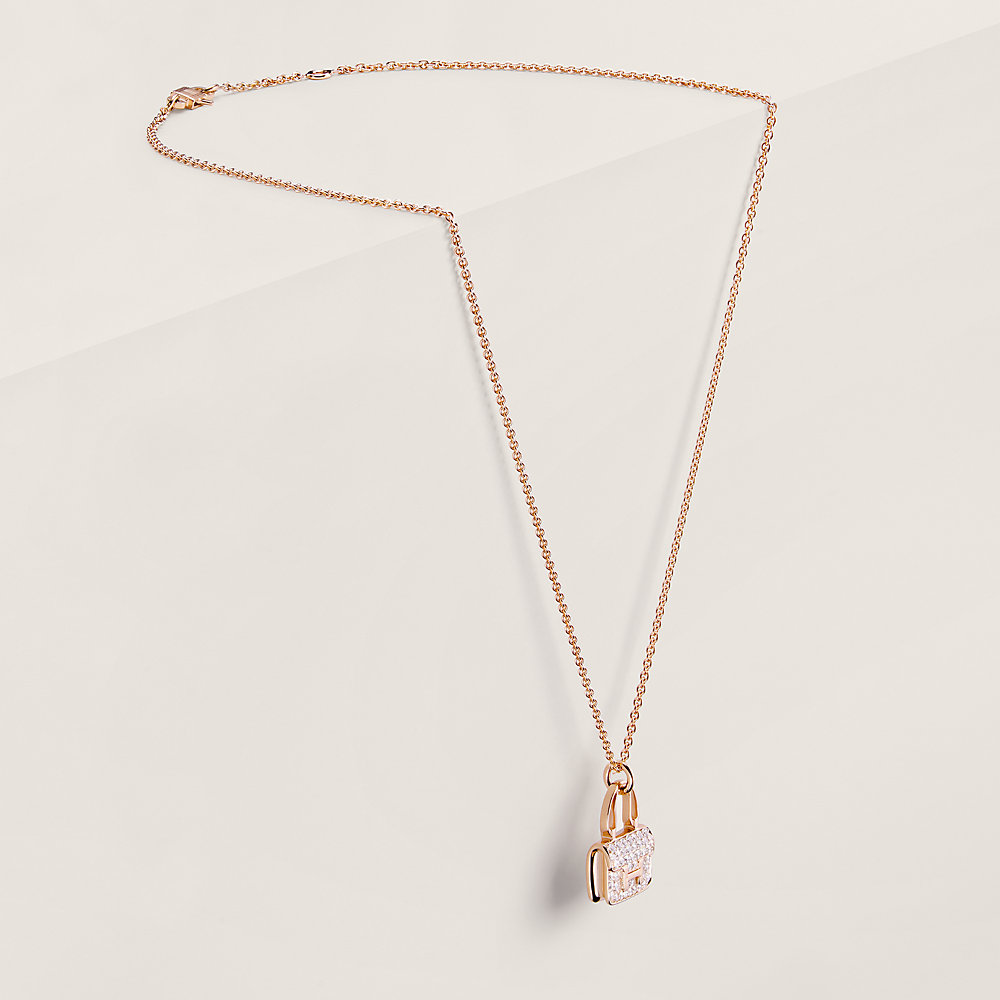 rose gold hermes necklace