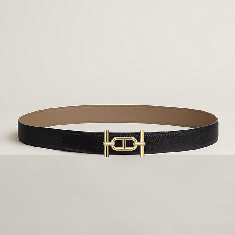 Ancre belt buckle & Reversible leather strap 32 mm | Hermès