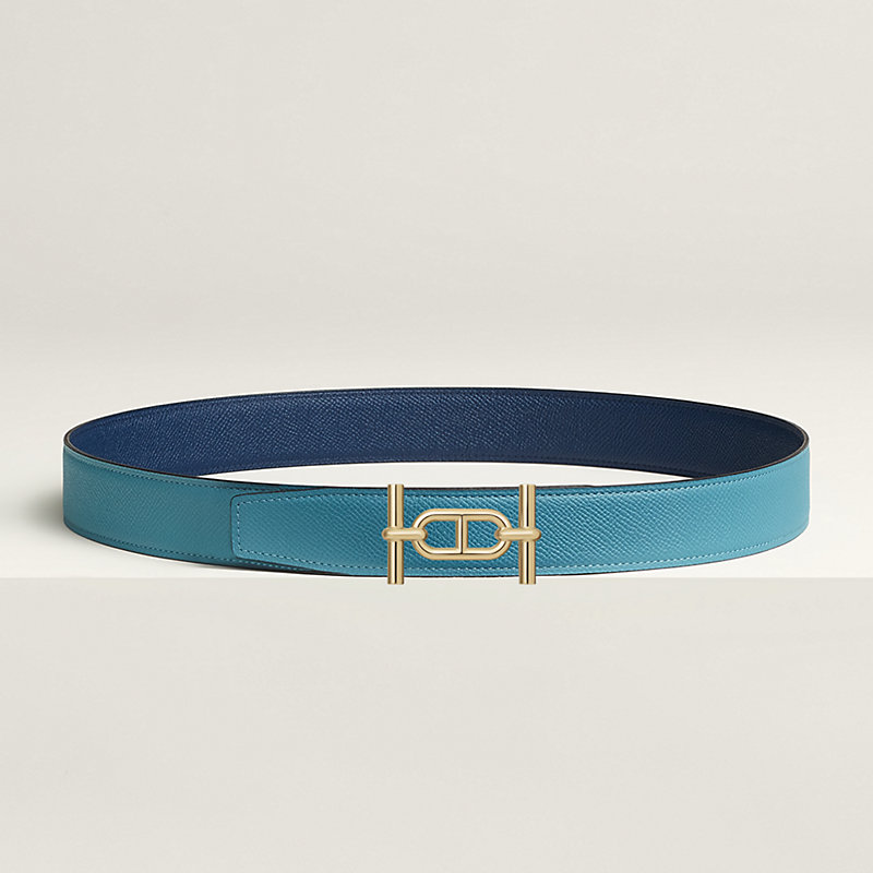 Ancre belt buckle & Reversible leather strap 32 mm