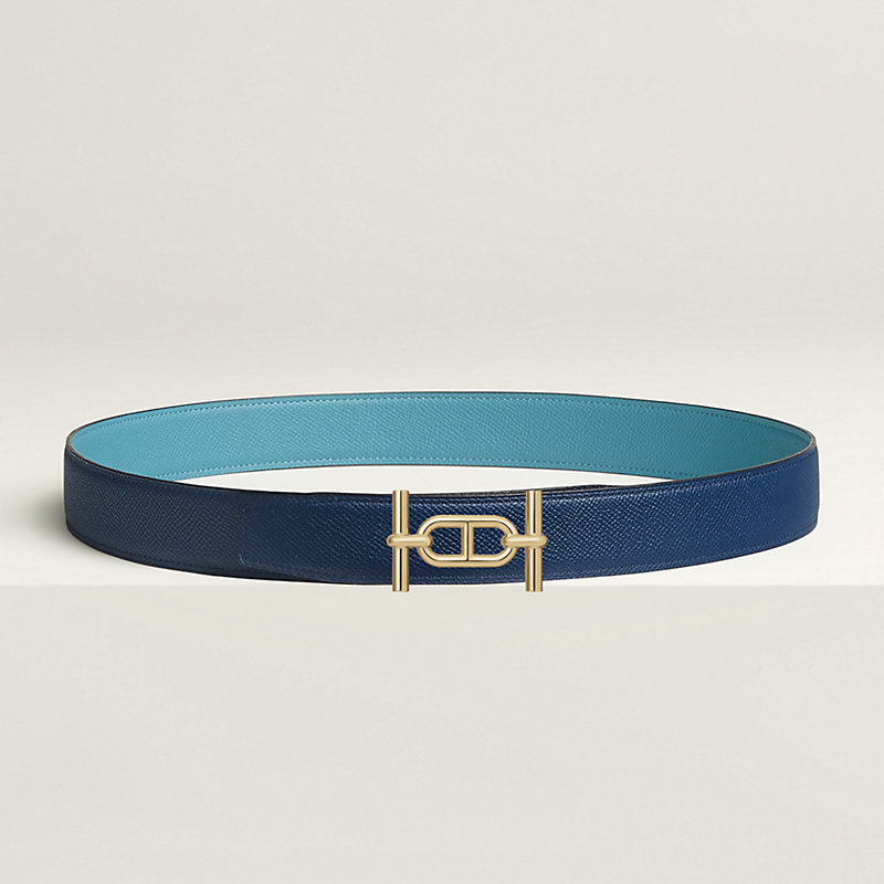 Ancre belt buckle & Reversible leather strap 32 mm