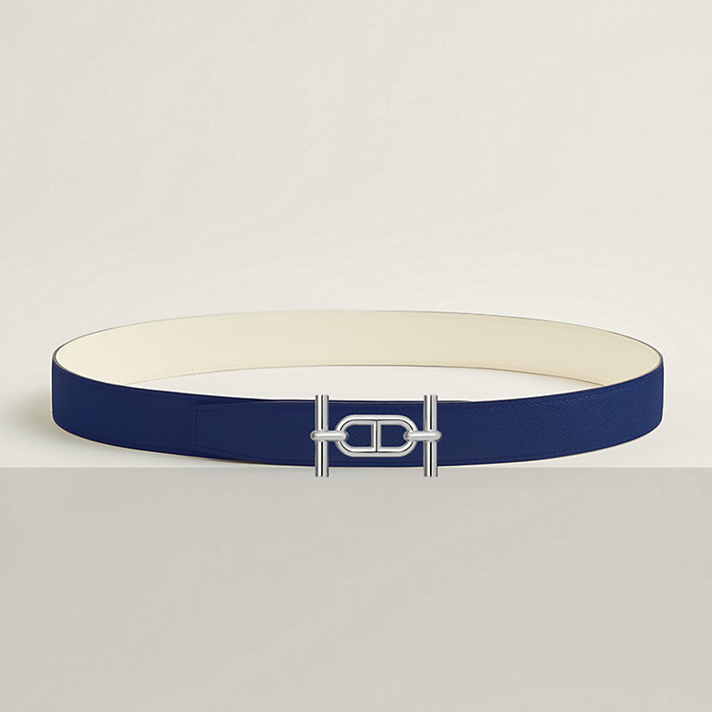 Ancre belt buckle & Reversible leather strap 32 mm