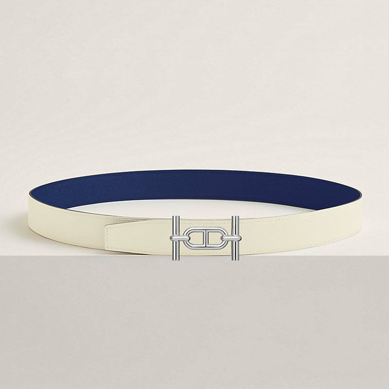Ancre belt buckle & Reversible leather strap 32 mm
