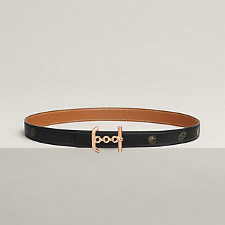 HERMES ラペルピン Bubble belt buckle & Hermès sur Mer reversible leather strap