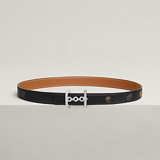 【Nata & Jaune Milton × G金具】HERMES Ancre ベルト Hermes Chaine D'ancre Rose Gold Pialle Yellow and Black Belt