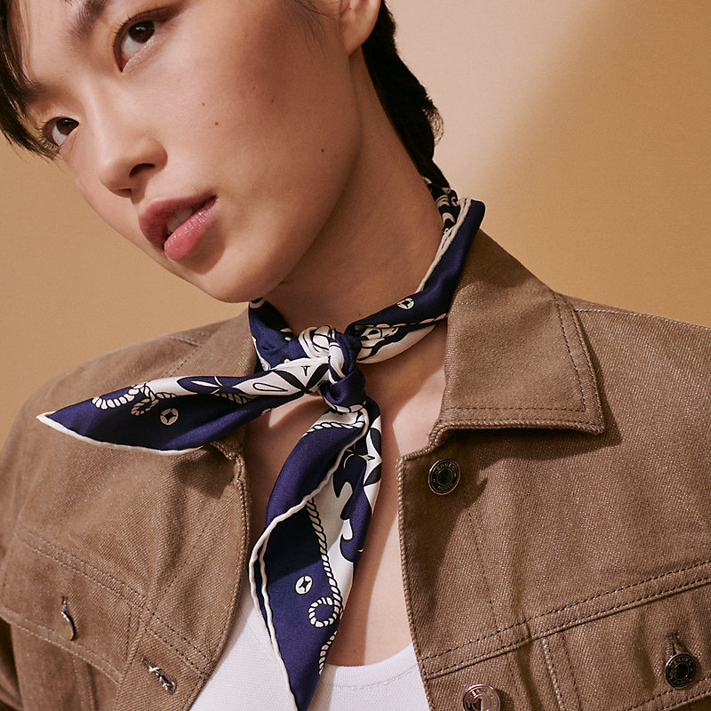 Animaux Bandana bandana 55 Blue Hermès Malaysia