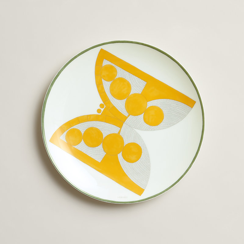 Animaux Nattes butterfly dessert plate | Hermès USA