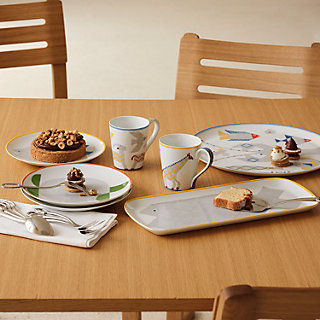 Animaux Nattes set of 3 plates | Hermès USA