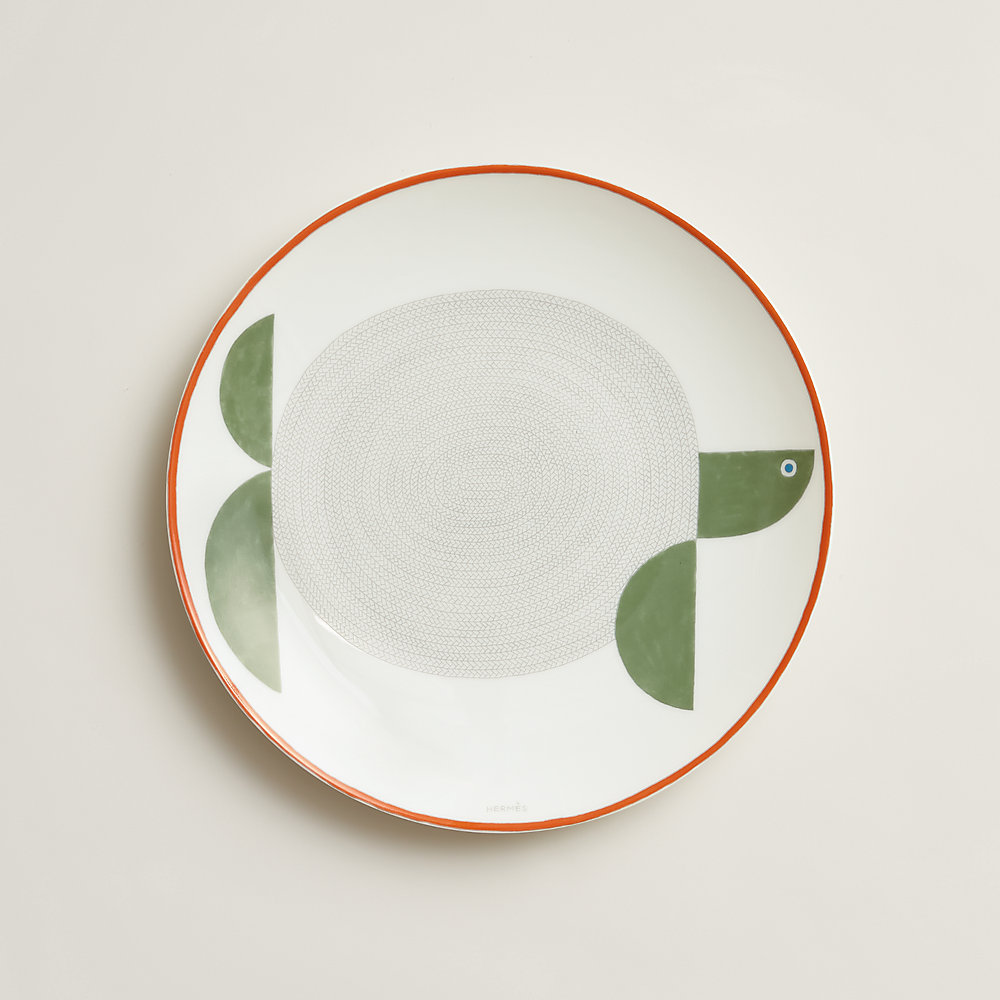 Animaux Nattes turtle dessert plate | Hermès USA