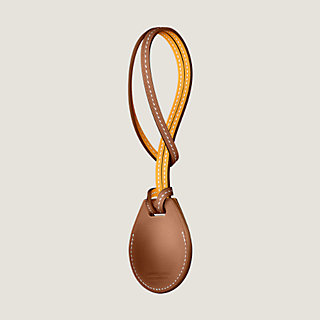 Llavero – Leather Hermes – AirTag Apple – Walnut – coHeto – Tienda en Línea