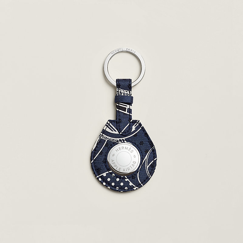 HERMES AirTag キーホルダー・キーリング Apple AirTag Hermès key ring Bandana Eperon d'Or | Hermès USA