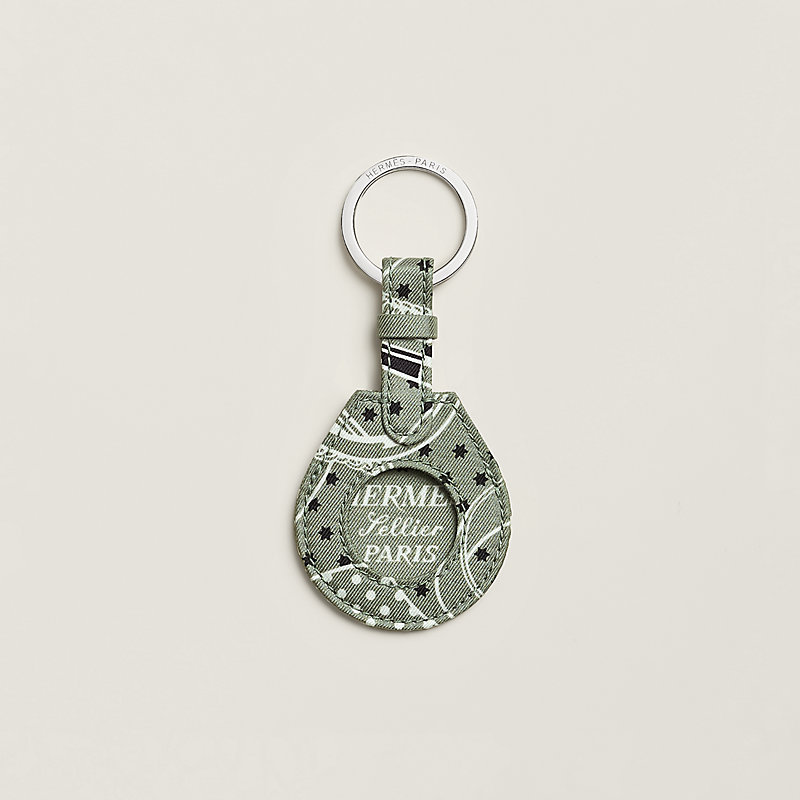 小物 hermes airtag key ring vert rousseau Apple AirTag Hermès key ring Bandana Eperon d'Or | Hermès USA