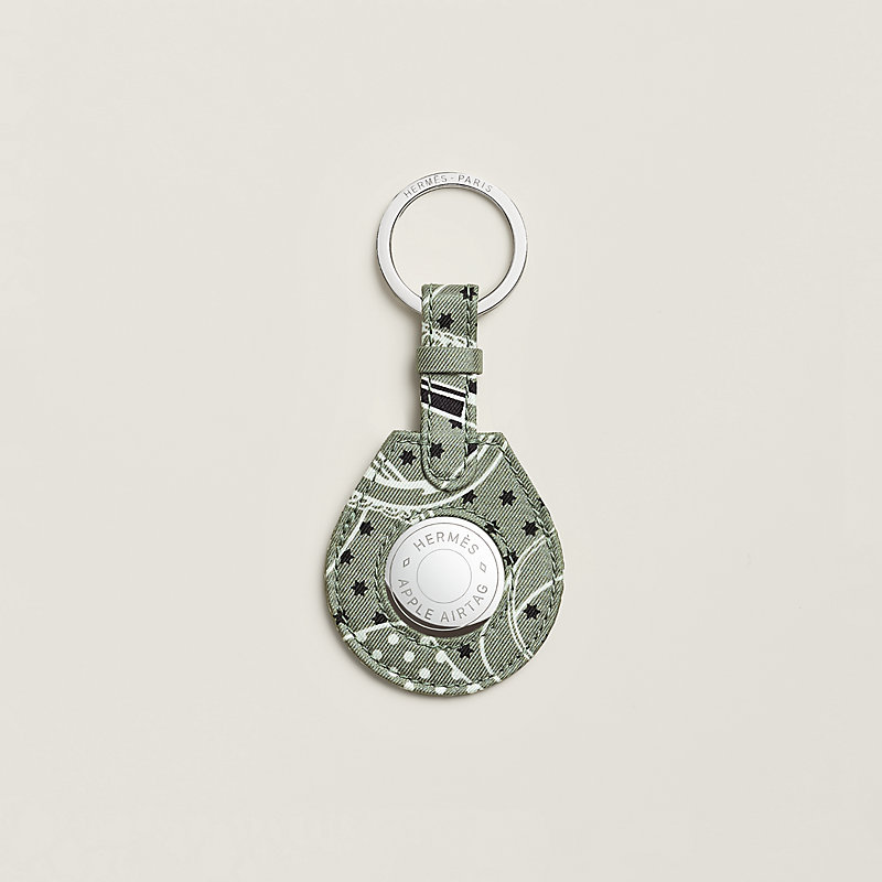 Apple AirTag Hermès key ring Bandana Eperon d'Or | Hermès USA