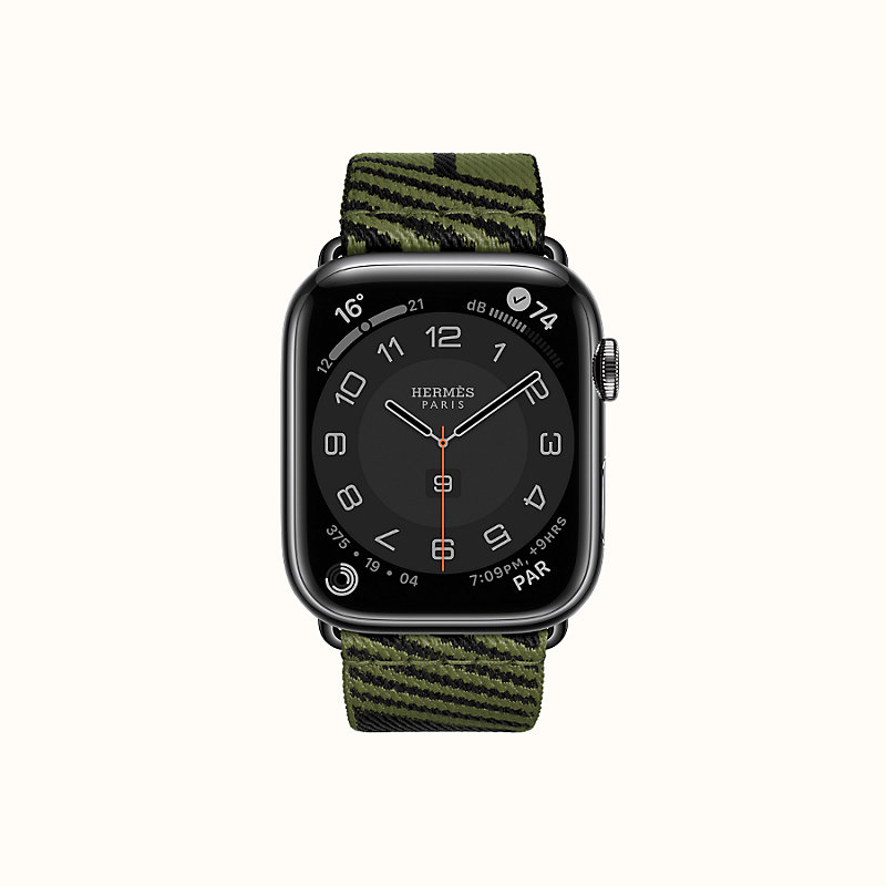Apple Watch Hermès シンプルトゥール 《ジャンピング》 45 mm | Hermès - エルメス-公式サイト