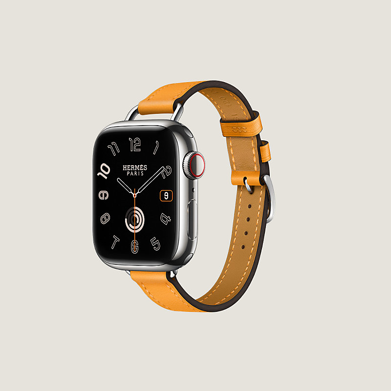 在庫在庫あ★超美品★ Apple Watch HERMES エルメス (GPS + Cellularモデル) - 41mmシルバーステンレス ＋ Nikeスポーツバンド 送料無料 スマートウォッチ本体