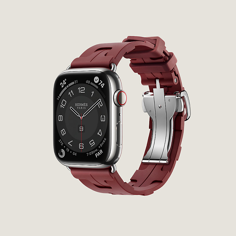 直売公式最新！Apple Watch エルメス 45ミリ　レザー　ブラック レザーベルト