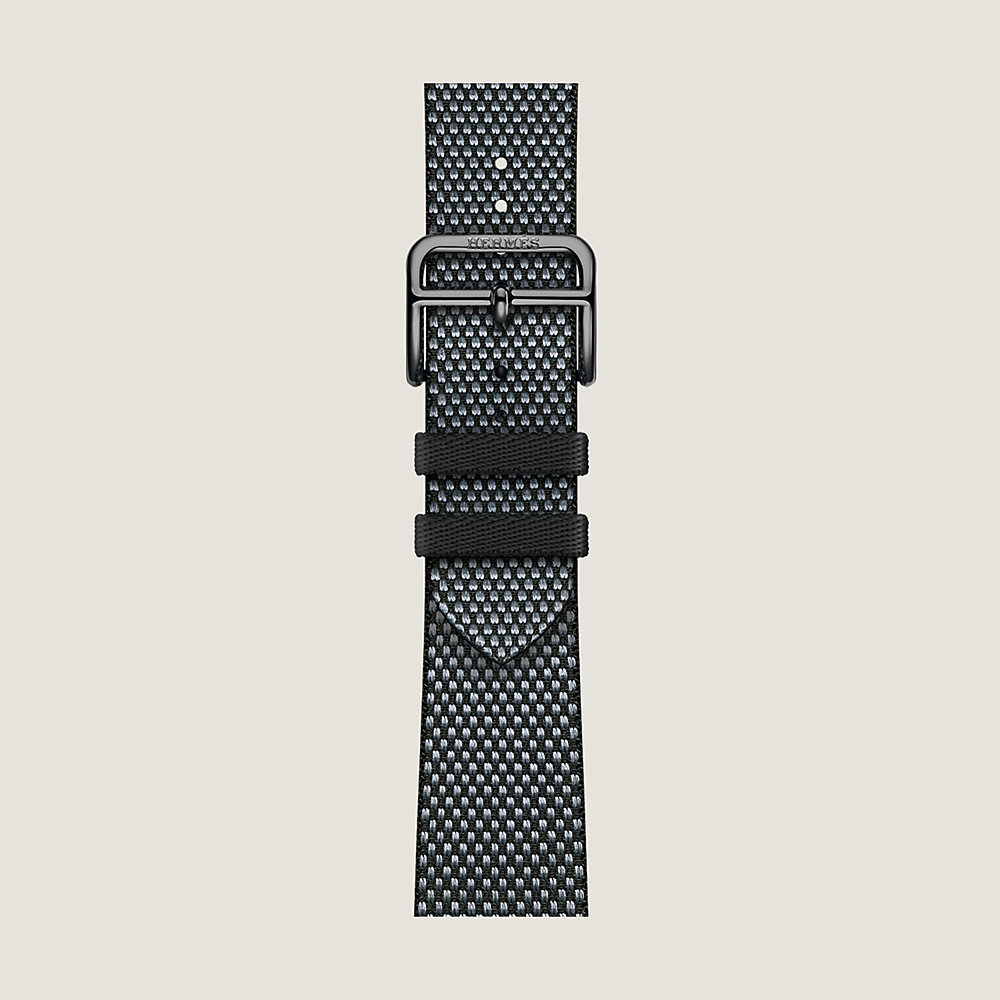 Apple Watch Hermès 41mmキリム黒シンプルトゥールストラップ - 時計 