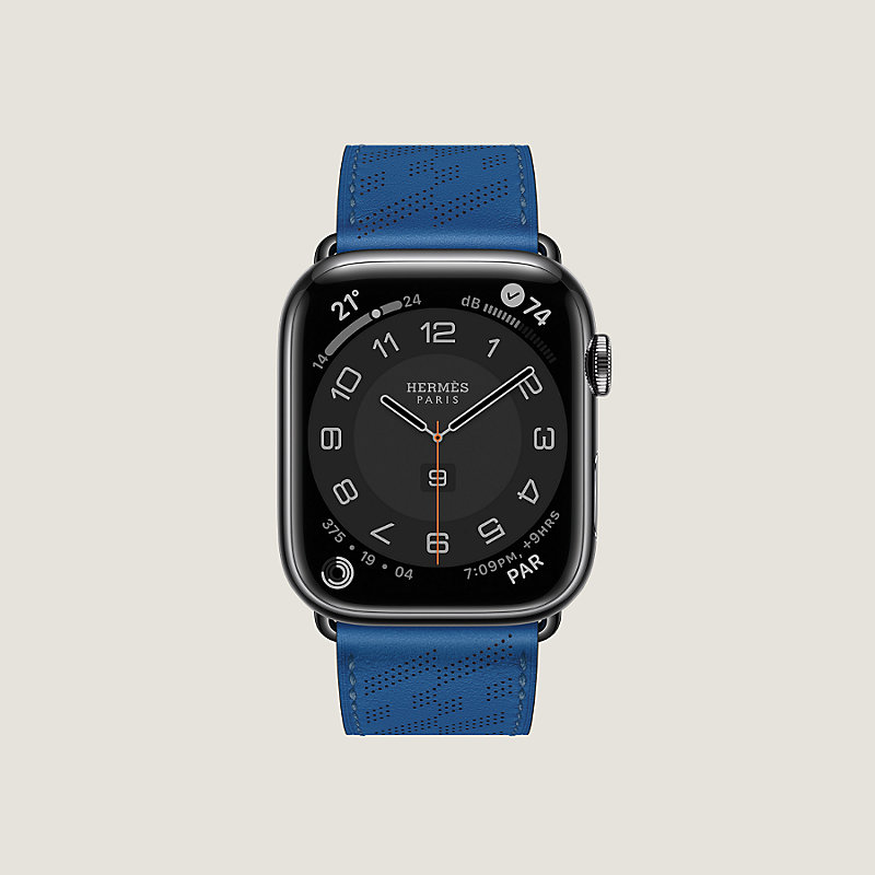 【限定SALE送料無料】1218Apple Watch エルメス　ディアゴナル　グレー　アップルウォッチ 時計