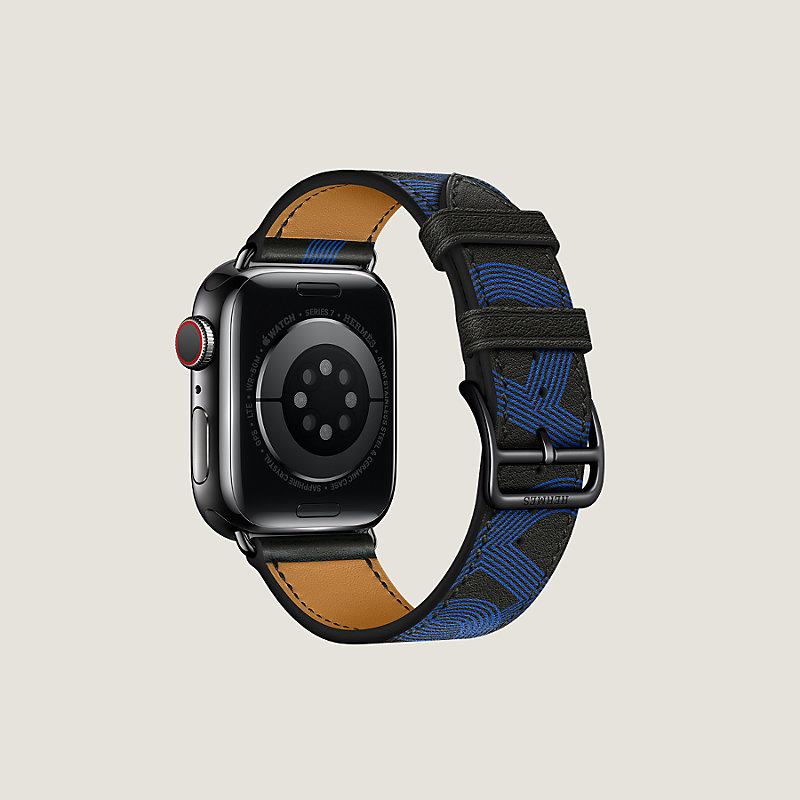 アップルウォッチHERMESバンド シンプルトゥールノワール 気が付い - 時計